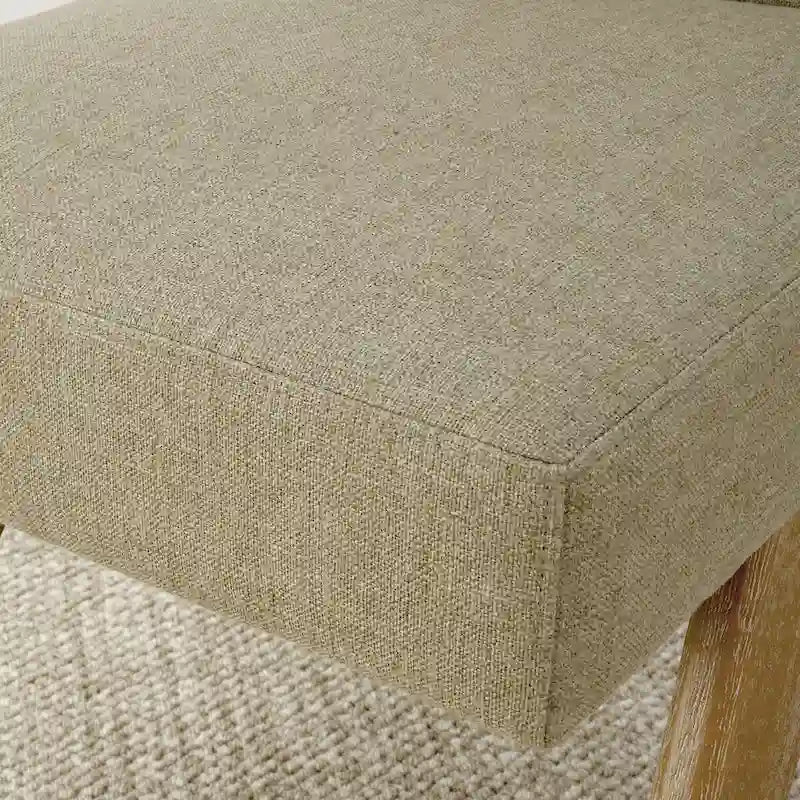Chaise de salle à manger Parsons en lin beige / vert sauge / crème, une place