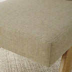 Chaise de salle à manger Parsons en lin beige / vert sauge / crème, une place