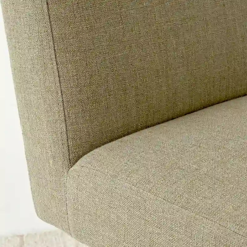 Chaise de salle à manger Parsons en lin beige / vert sauge / crème, une place