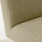 Chaise de salle à manger Parsons en lin beige / vert sauge / crème, une place