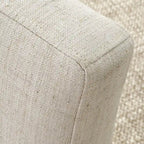 Chaise de salle à manger Parsons en lin beige / vert sauge / crème, une place