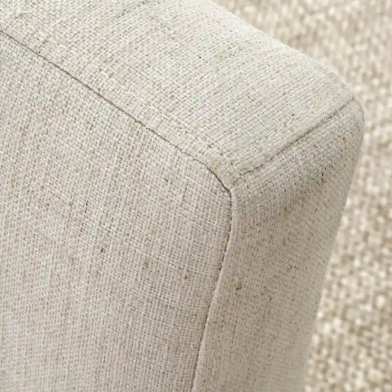 Chaise de salle à manger Parsons en lin beige / vert sauge / crème, une place