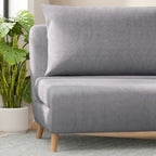 Fauteuil-lit convertible 3-en-1, une place, gris clair / crème / marron / gris foncé