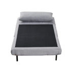 Fauteuil-lit convertible 3-en-1, une place, gris clair / crème / marron / gris foncé