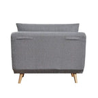 Fauteuil-lit convertible 3-en-1, une place, gris clair / crème / marron / gris foncé