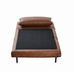 Fauteuil-lit convertible 3-en-1, une place, gris clair / crème / marron / gris foncé