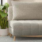 Fauteuil-lit convertible 3-en-1, une place, gris clair / crème / marron / gris foncé
