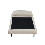 Fauteuil-lit convertible 3-en-1, une place, gris clair / crème / marron / gris foncé