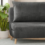 Fauteuil-lit convertible 3-en-1, une place, gris clair / crème / marron / gris foncé