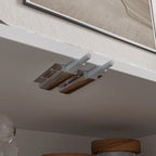 Buffet blanc avec portes escamotables et tiroir