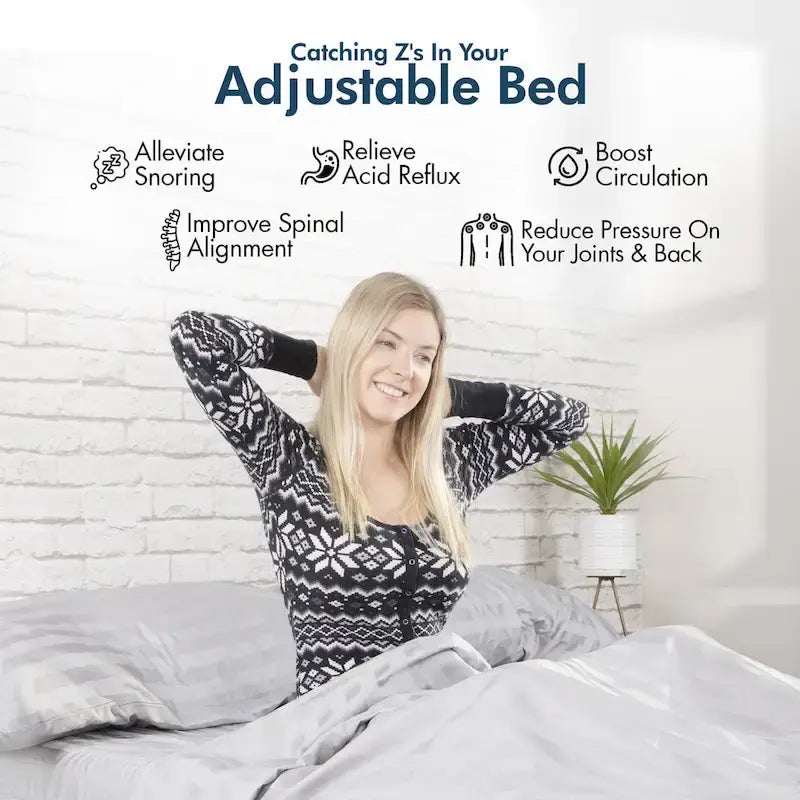 Base de lit ajustable et matelas en mousse à mémoire de forme et gel rafraîchissant de 35,5 cm – Jusqu'à 2 dormeurs
