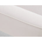 Chaise de salle à manger individuelle en cuir vegan blanc et acier inoxydable