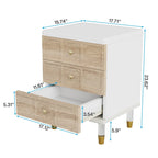Table de chevet blanche et dorée à 3 tiroirs, simple, table d'appoint pour chambre et salon