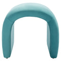 Ottoman en velours courbé Waterfall – Une place, disponible en 10 coloris