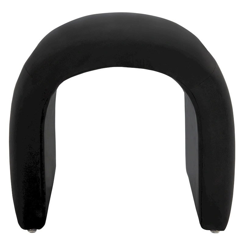 Ottoman en velours courbé Waterfall – Une place, disponible en 10 coloris