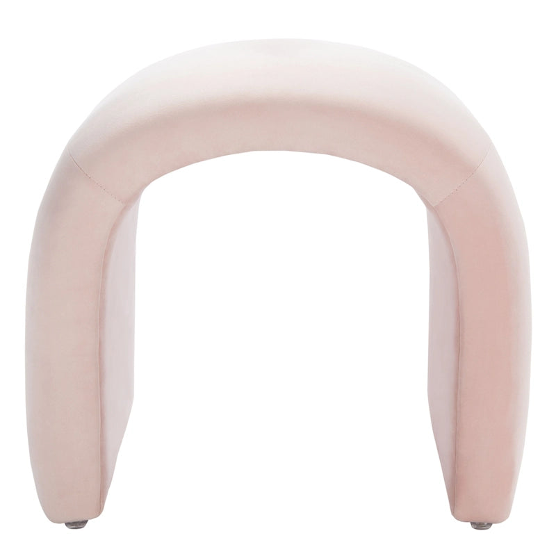 Ottoman en velours courbé Waterfall – Une place, disponible en 10 coloris