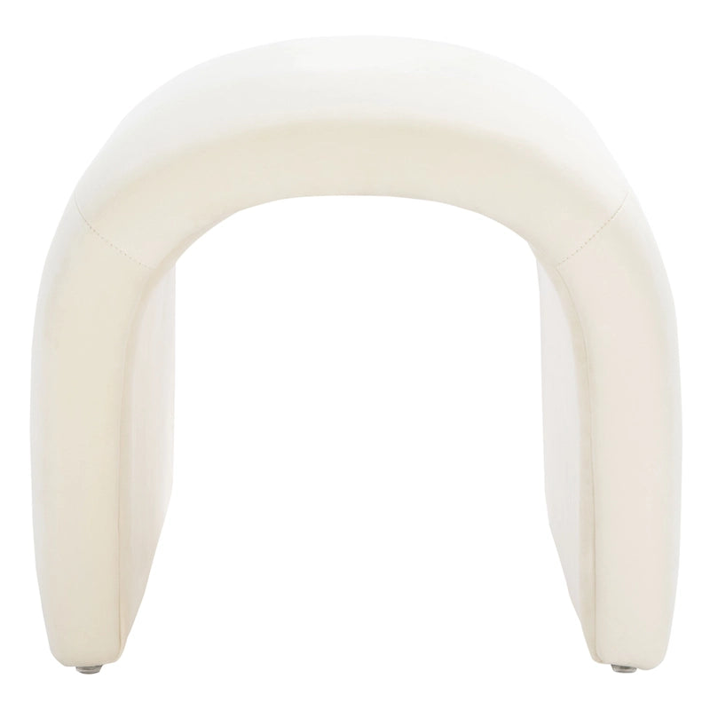 Ottoman en velours courbé Waterfall – Une place, disponible en 10 coloris