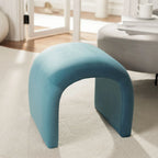 Ottoman en velours courbé Waterfall – Une place, disponible en 10 coloris