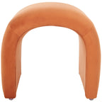 Ottoman en velours courbé Waterfall – Une place, disponible en 10 coloris