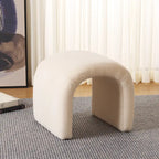 Ottoman en velours courbé Waterfall – Une place, disponible en 10 coloris