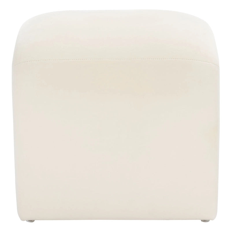 Ottoman en velours courbé Waterfall – Une place, disponible en 10 coloris