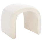 Ottoman en velours courbé Waterfall – Une place, disponible en 10 coloris