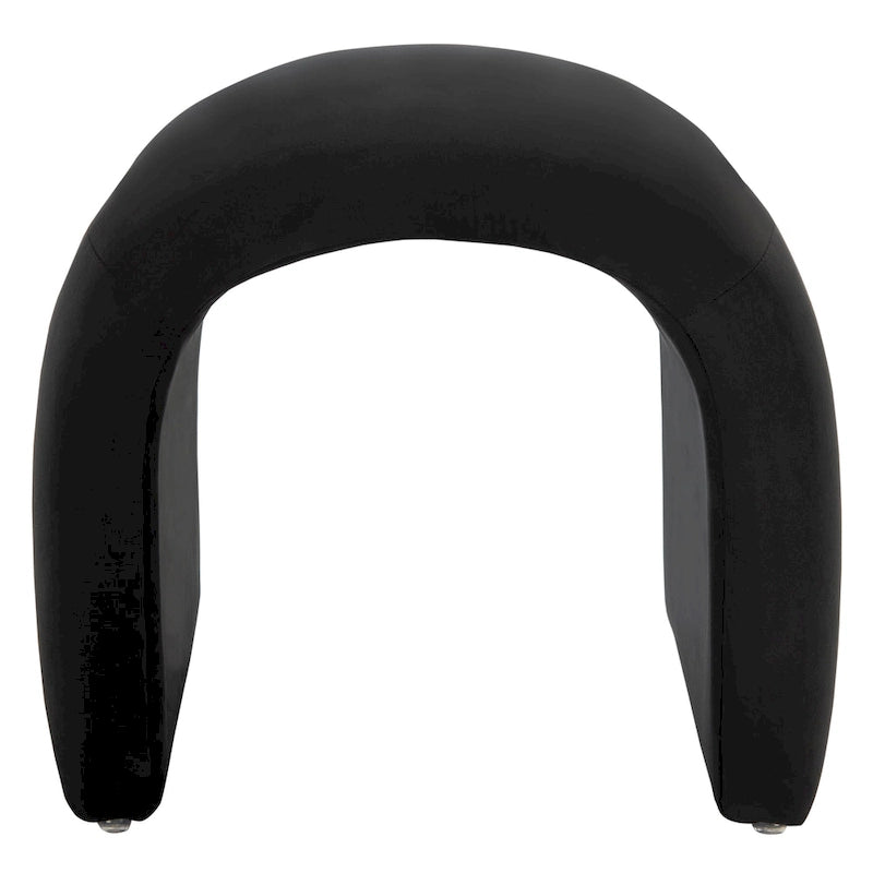Ottoman en velours courbé Waterfall – Une place, disponible en 10 coloris