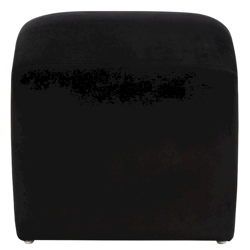 Ottoman en velours courbé Waterfall – Une place, disponible en 10 coloris