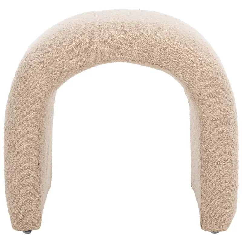 Ottoman en velours courbé Waterfall – Une place, disponible en 10 coloris