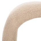 Ottoman en velours courbé Waterfall – Une place, disponible en 10 coloris