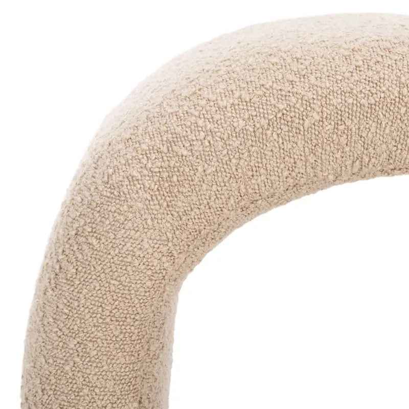 Ottoman en velours courbé Waterfall – Une place, disponible en 10 coloris