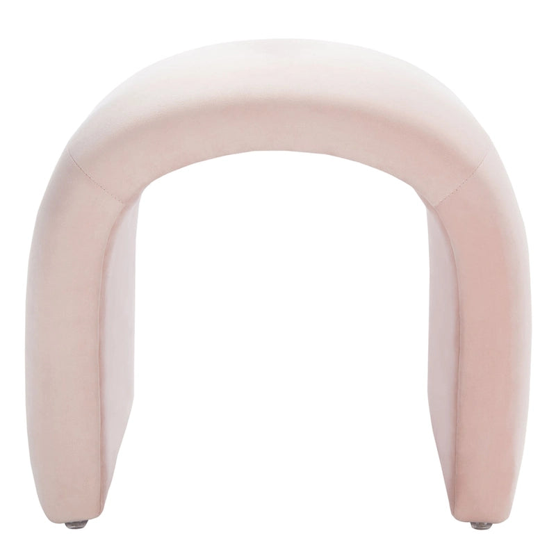 Ottoman en velours courbé Waterfall – Une place, disponible en 10 coloris