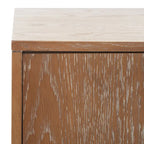 Table de chevet à 3 tiroirs en placage de bois de chêne / noir, 1 personne
