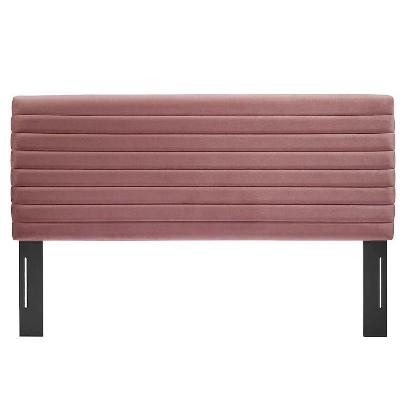Tête de lit en velours capitonné - Grand lit/Très grand lit, 1-2 personnes | Bleu nuit / Rose / Vieux rose / Gris / Blanc / Ivoire