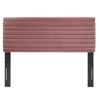 Tête de lit en velours capitonné - Grand lit/Très grand lit, 1-2 personnes | Bleu nuit / Rose / Vieux rose / Gris / Blanc / Ivoire