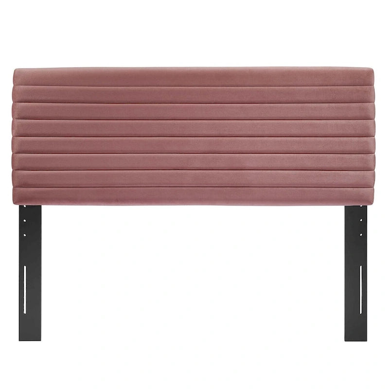 Tête de lit en velours capitonné - Grand lit/Très grand lit, 1-2 personnes | Bleu nuit / Rose / Vieux rose / Gris / Blanc / Ivoire