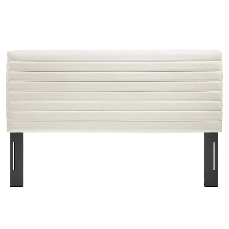 Tête de lit en velours capitonné - Grand lit/Très grand lit, 1-2 personnes | Bleu nuit / Rose / Vieux rose / Gris / Blanc / Ivoire