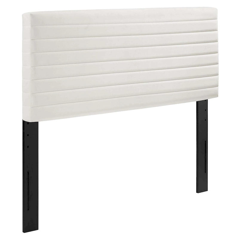 Tête de lit en velours capitonné - Grand lit/Très grand lit, 1-2 personnes | Bleu nuit / Rose / Vieux rose / Gris / Blanc / Ivoire