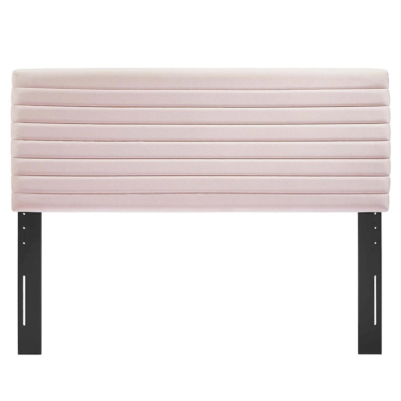 Tête de lit en velours capitonné - Grand lit/Très grand lit, 1-2 personnes | Bleu nuit / Rose / Vieux rose / Gris / Blanc / Ivoire