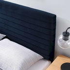Tête de lit en velours capitonné - Grand lit/Très grand lit, 1-2 personnes | Bleu nuit / Rose / Vieux rose / Gris / Blanc / Ivoire