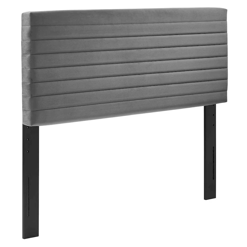 Tête de lit en velours capitonné - Grand lit/Très grand lit, 1-2 personnes | Bleu nuit / Rose / Vieux rose / Gris / Blanc / Ivoire