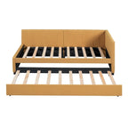 Lit de repos capitonné simple avec lit gigogne – Jaune / Gris / Beige / Rose, Semi-fermé, 2 couchages