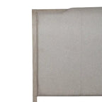 Lit traîneau tapissé taupe délavé et champagne argenté – California King