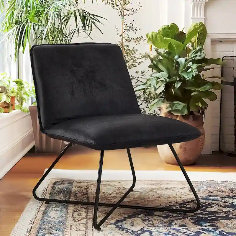 Fauteuil d'appoint en similicuir orange/blanc/noir avec dossier réglable, une place