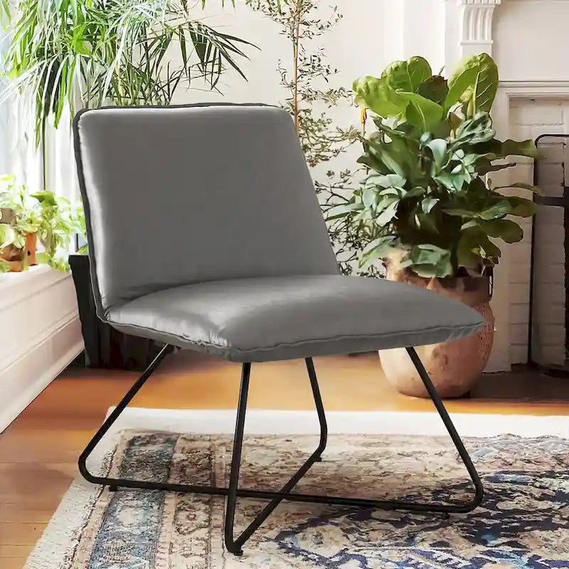 Fauteuil d'appoint en similicuir orange/blanc/noir avec dossier réglable, une place