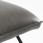 Fauteuil d'appoint en similicuir orange/blanc/noir avec dossier réglable, une place