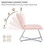 Fauteuil d'appoint en similicuir orange/blanc/noir avec dossier réglable, une place