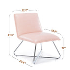 Fauteuil d'appoint en similicuir orange/blanc/noir avec dossier réglable, une place