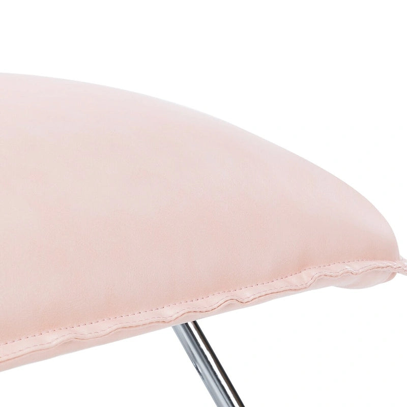 Fauteuil d'appoint en similicuir orange/blanc/noir avec dossier réglable, une place
