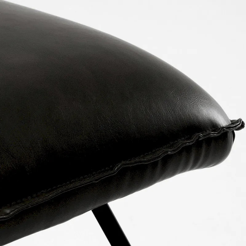 Fauteuil d'appoint en similicuir orange/blanc/noir avec dossier réglable, une place